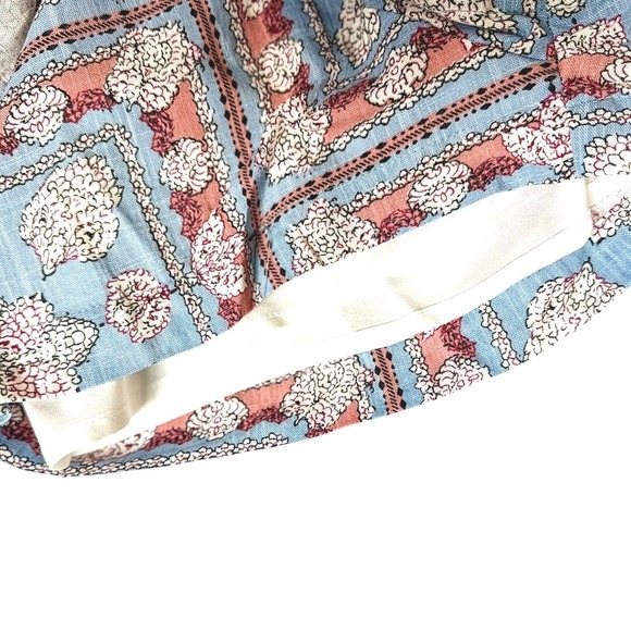 Endless Rose Women's Blue Pink High Waist Pleated Festival Shorts Size Small NWT - Picture 6 of 9